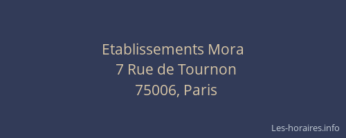 Etablissements Mora