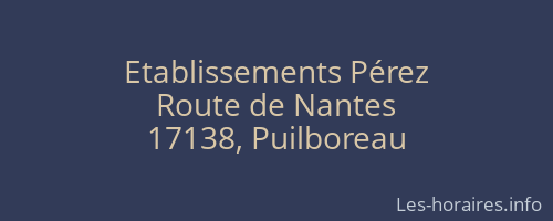 Etablissements Pérez