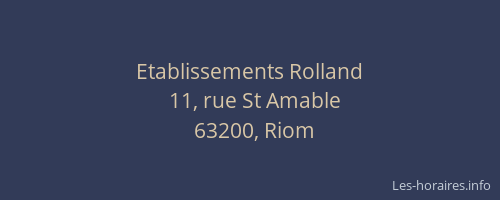 Etablissements Rolland