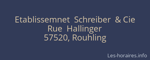 Etablissemnet  Schreiber  & Cie