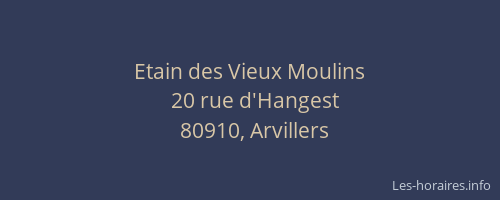 Etain des Vieux Moulins
