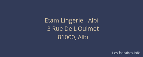 Etam Lingerie - Albi