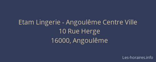 Etam Lingerie - Angoulême Centre Ville