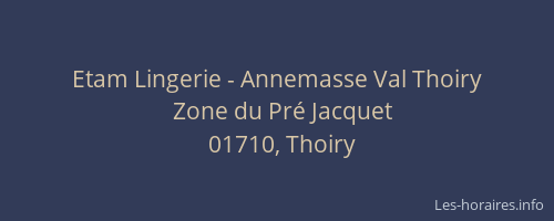 Etam Lingerie - Annemasse Val Thoiry