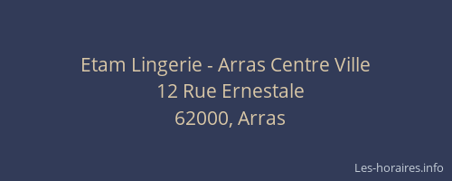 Etam Lingerie - Arras Centre Ville