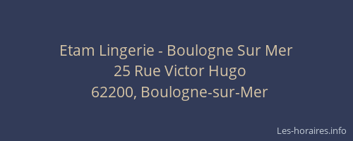 Etam Lingerie - Boulogne Sur Mer