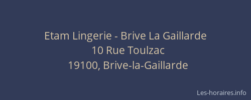 Etam Lingerie - Brive La Gaillarde