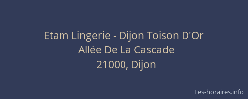 Etam Lingerie - Dijon Toison D'Or