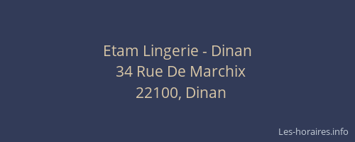 Etam Lingerie - Dinan