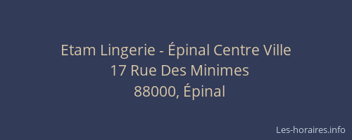 Etam Lingerie - Épinal Centre Ville
