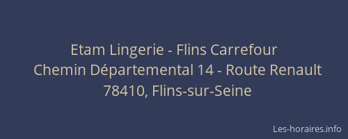 Etam Lingerie - Flins Carrefour