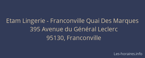 Etam Lingerie - Franconville Quai Des Marques