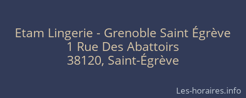 Etam Lingerie - Grenoble Saint Égrève