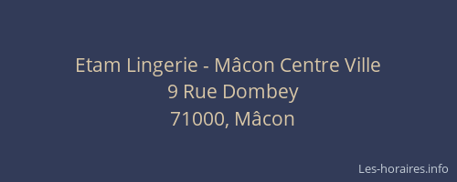 Etam Lingerie - Mâcon Centre Ville