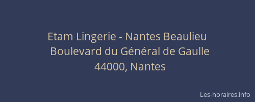 Etam Lingerie - Nantes Beaulieu