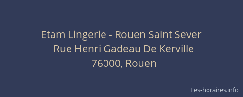 Etam Lingerie - Rouen Saint Sever