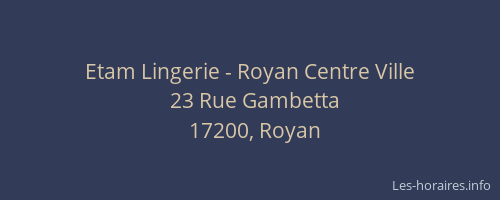 Etam Lingerie - Royan Centre Ville