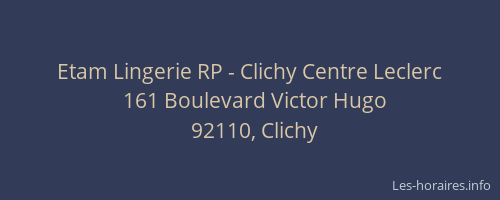 Etam Lingerie RP - Clichy Centre Leclerc