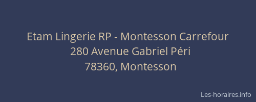 Etam Lingerie RP - Montesson Carrefour