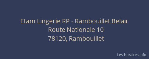 Etam Lingerie RP - Rambouillet Belair