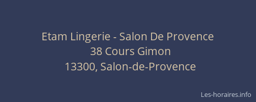 Etam Lingerie - Salon De Provence