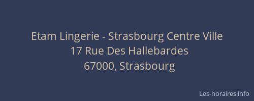 Etam Lingerie - Strasbourg Centre Ville