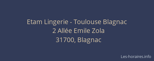 Etam Lingerie - Toulouse Blagnac