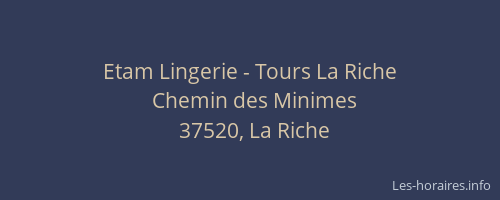 Etam Lingerie - Tours La Riche