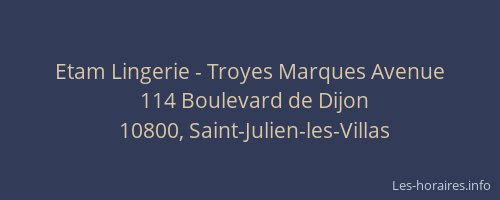 Etam Lingerie - Troyes Marques Avenue