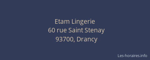 Etam Lingerie