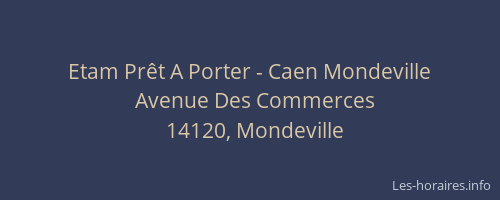 Etam Prêt A Porter - Caen Mondeville