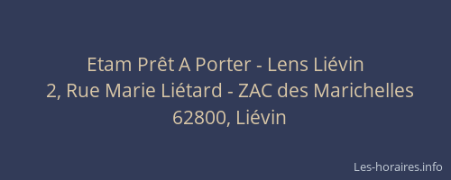 Etam Prêt A Porter - Lens Liévin