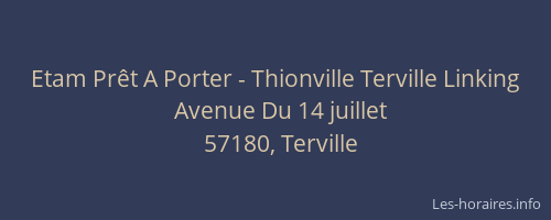 Etam Prêt A Porter - Thionville Terville Linking