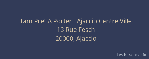 Etam Prêt A Porter - Ajaccio Centre Ville