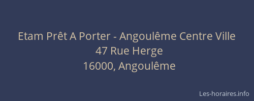 Etam Prêt A Porter - Angoulême Centre Ville