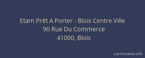 Etam Prêt A Porter - Blois Centre Ville