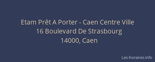 Etam Prêt A Porter - Caen Centre Ville