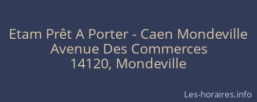 Etam Prêt A Porter - Caen Mondeville