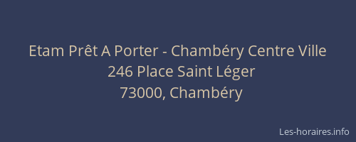 Etam Prêt A Porter - Chambéry Centre Ville