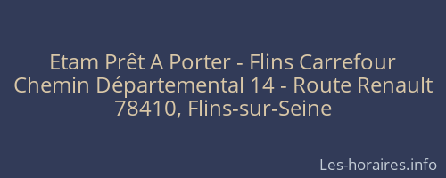 Etam Prêt A Porter - Flins Carrefour
