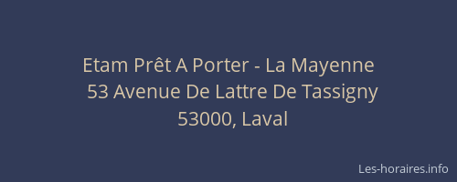 Etam Prêt A Porter - La Mayenne
