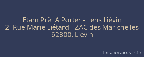 Etam Prêt A Porter - Lens Liévin