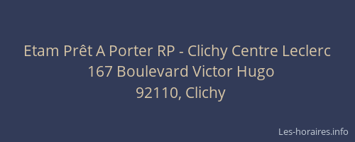Etam Prêt A Porter RP - Clichy Centre Leclerc
