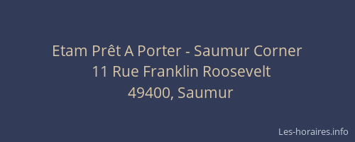 Etam Prêt A Porter - Saumur Corner