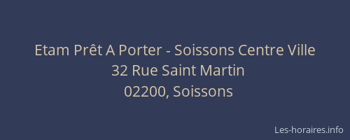 Etam Prêt A Porter - Soissons Centre Ville