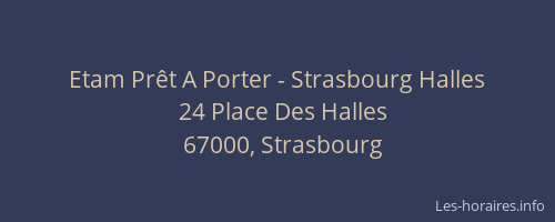 Etam Prêt A Porter - Strasbourg Halles