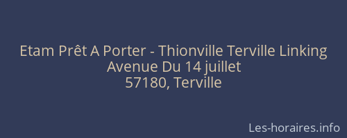 Etam Prêt A Porter - Thionville Terville Linking