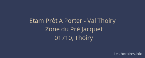 Etam Prêt A Porter - Val Thoiry