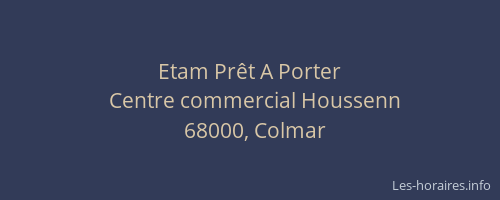 Etam Prêt A Porter