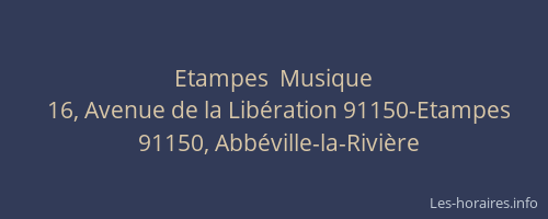 Etampes  Musique